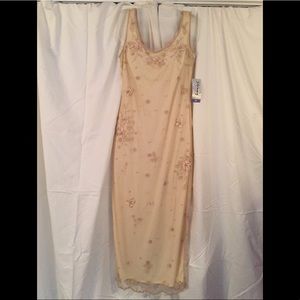Champagne Embroided Gown Size 12